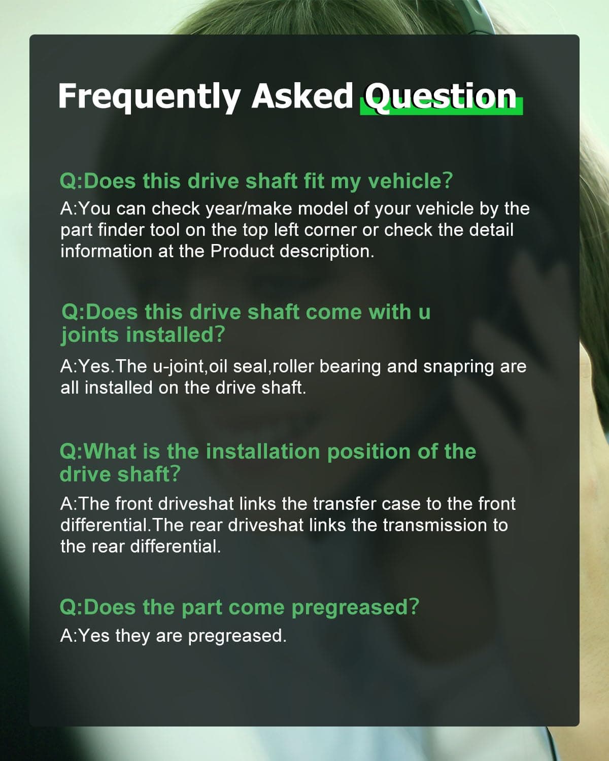 Eje de transmisión delantero SCITOO Compatible con - Imagen 8
