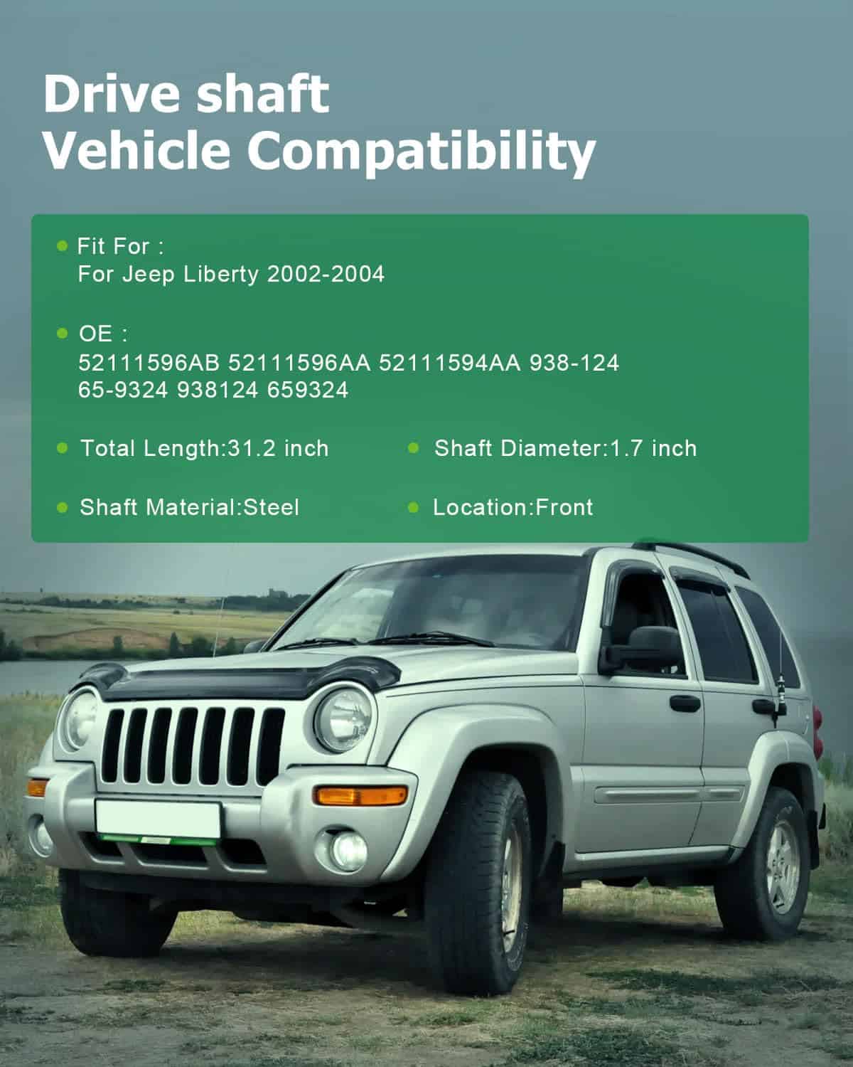 Eje de transmisión delantero SCITOO Compatible con - Imagen 3