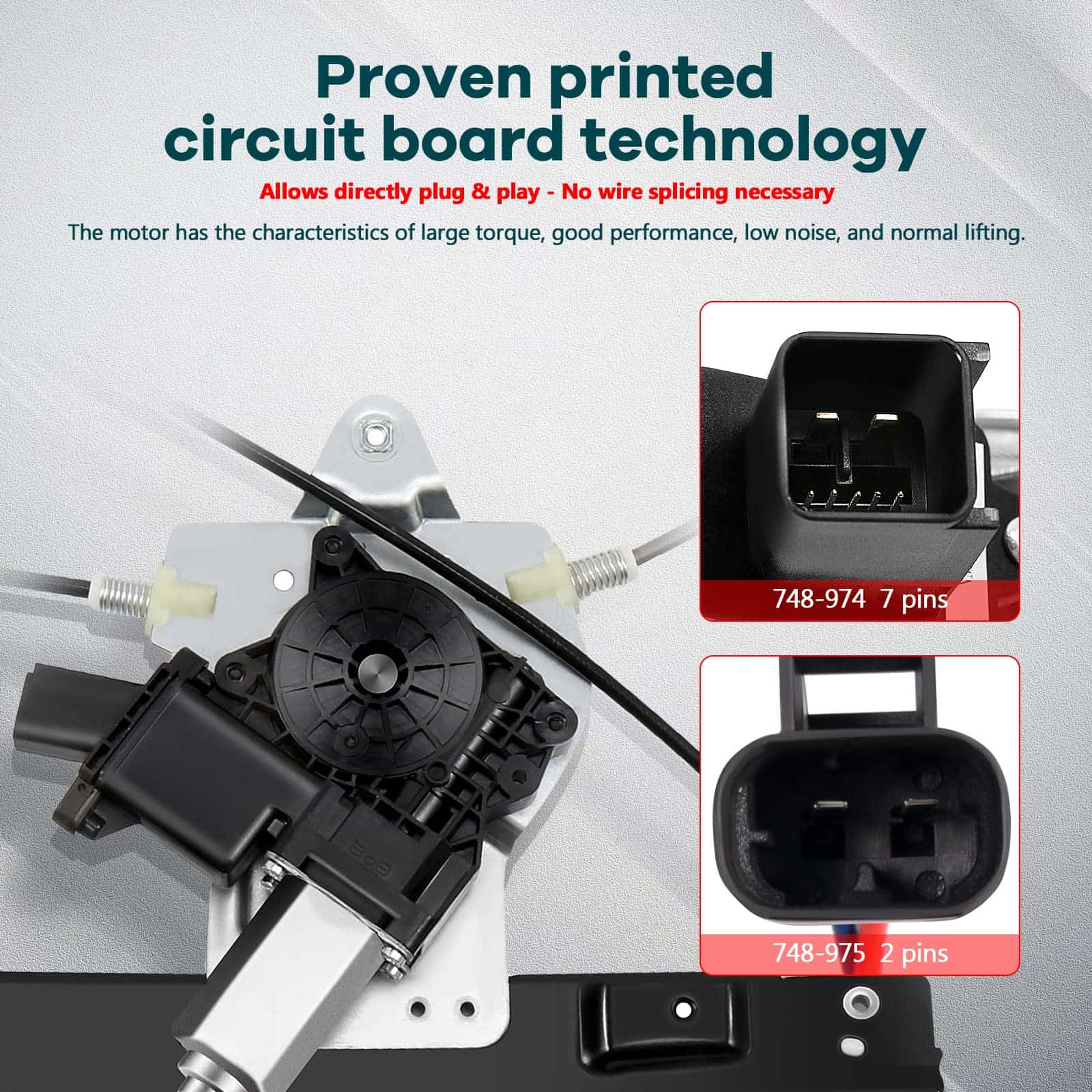 FINDAUTO Regulador de ventana con motor delantero derecho e - Imagen 4