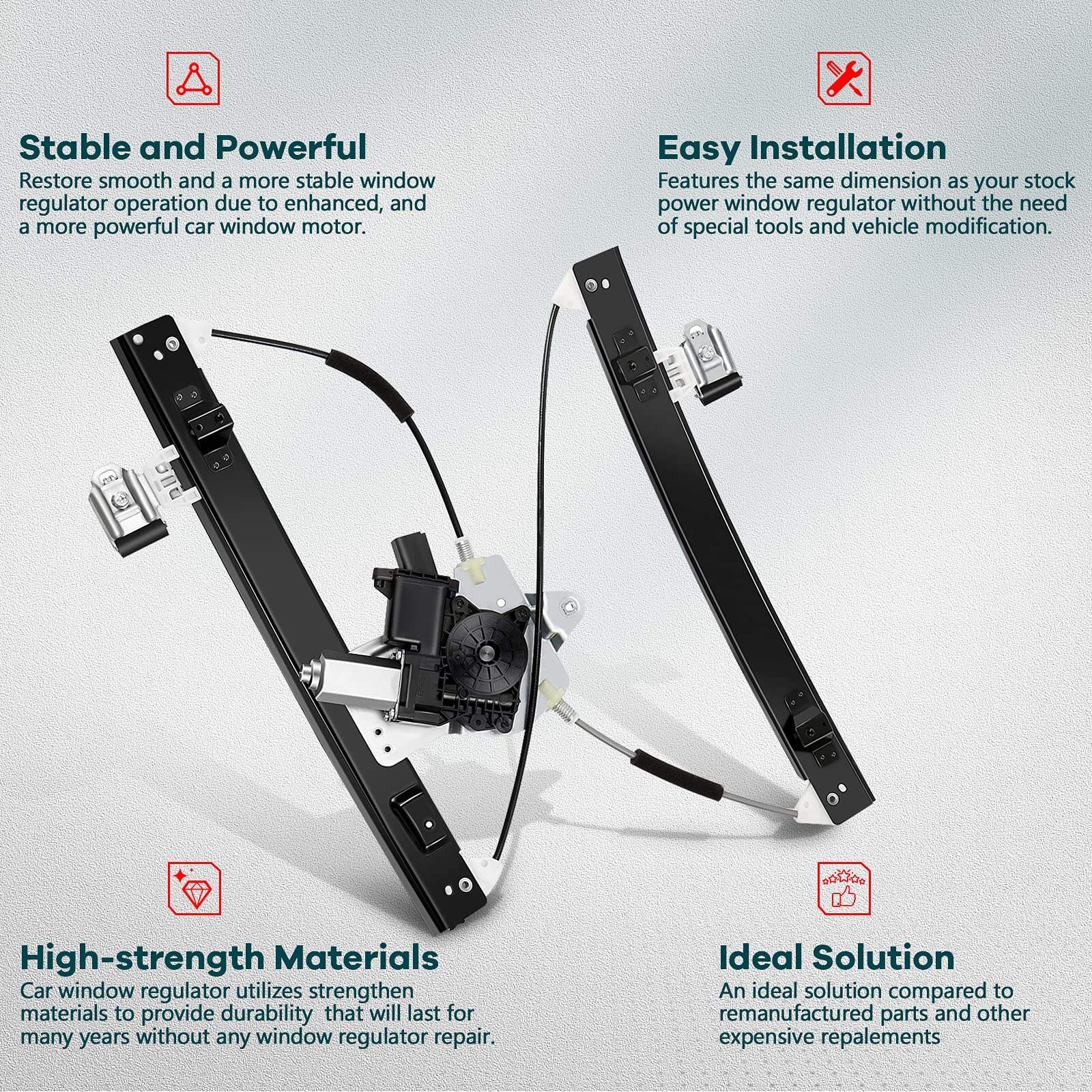 FINDAUTO Regulador de ventana con motor delantero derecho e - Imagen 3