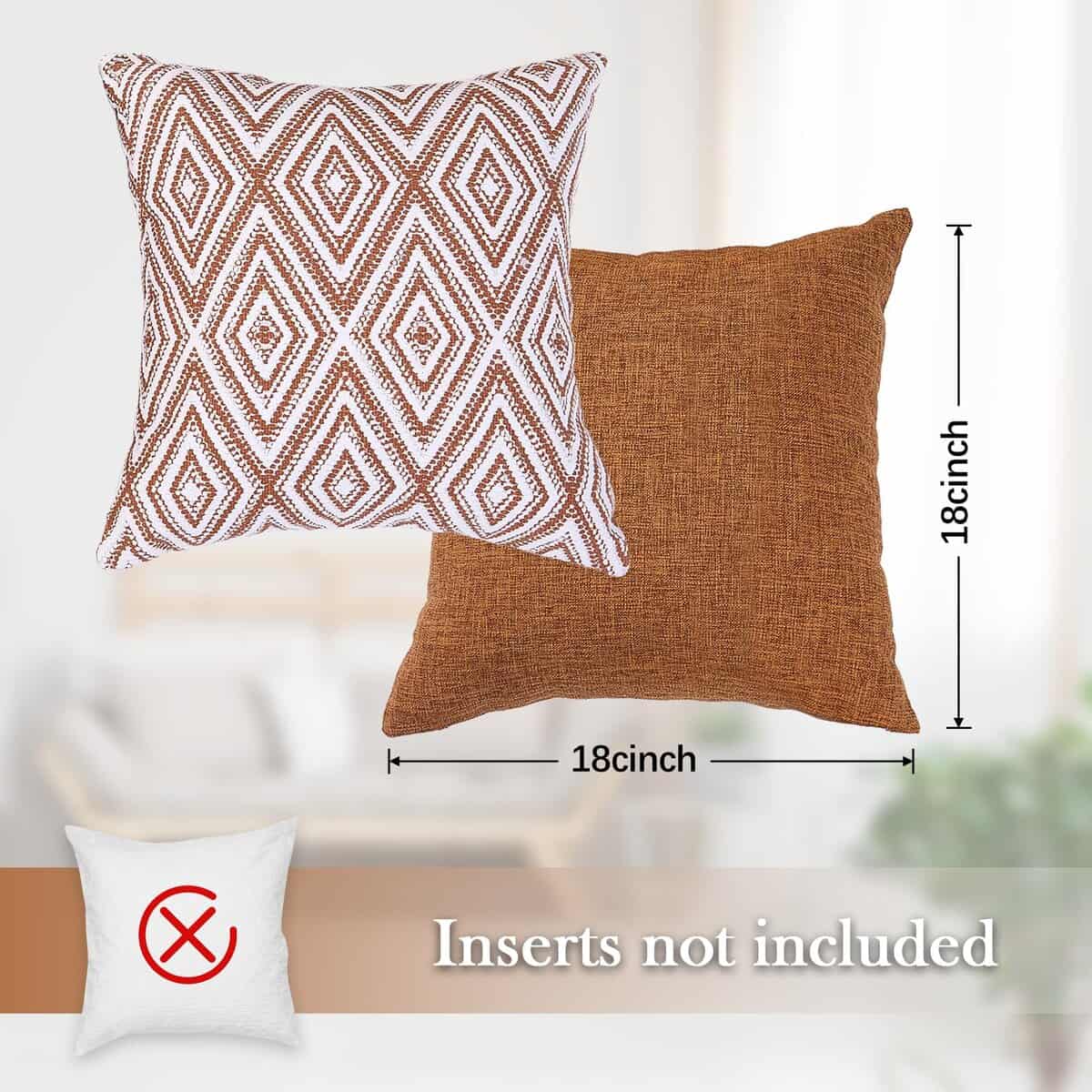 Juego de 4 fundas decorativas para cojines diseñadas - Imagen 4