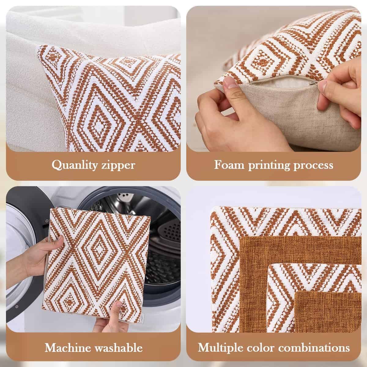 Juego de 4 fundas decorativas para cojines diseñadas - Imagen 5