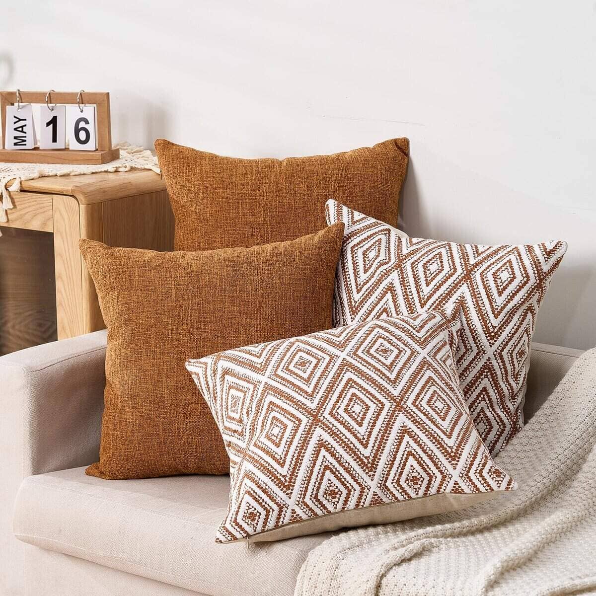 Juego de 4 fundas decorativas para cojines diseñadas - Imagen 6