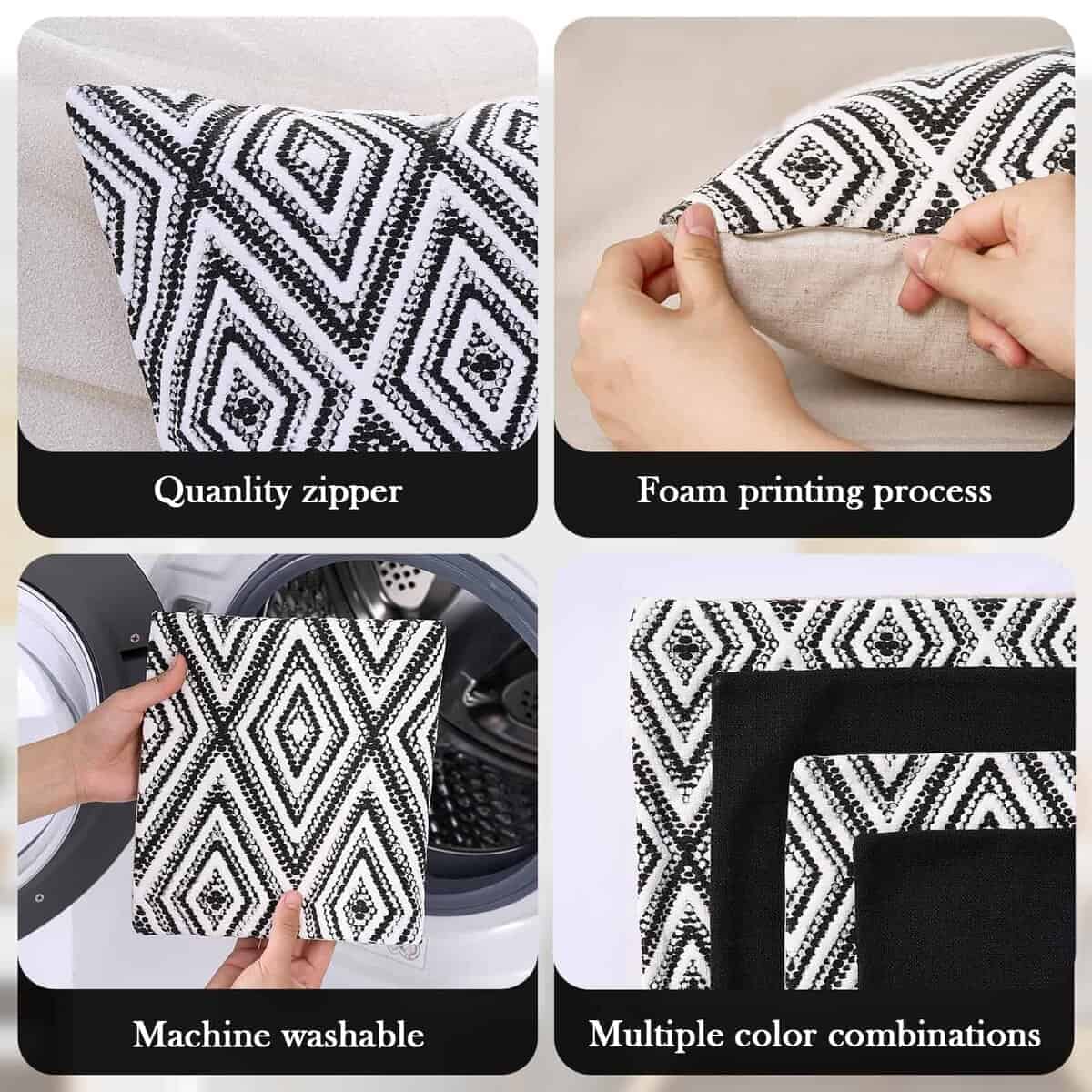 Set de 4 Fundas de Cojín Decorativas HPUK con Diseño - Imagen 5