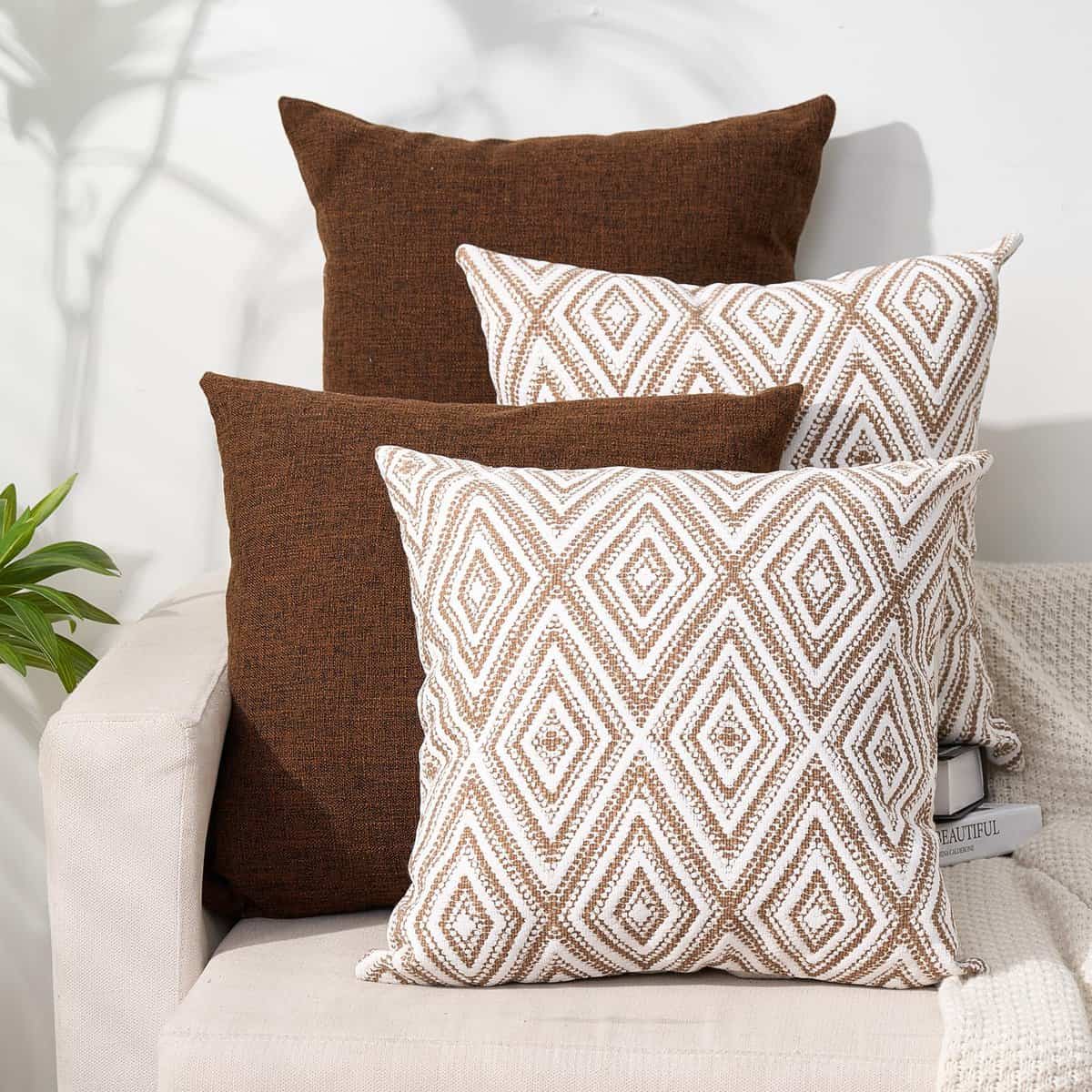 Juego de 4 Fundas de Cojín Decorativas HPUK Diseño