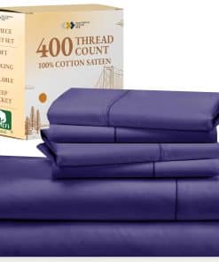 Juego de sábanas California Design Den de 6 -Morado oscuro