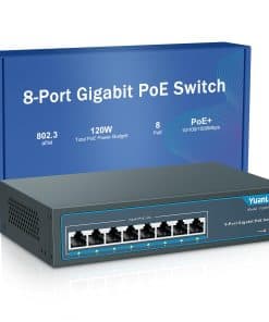 Switch PoE Gigabit de 8 Puertos YuanLey, 8 Puertos PoE+