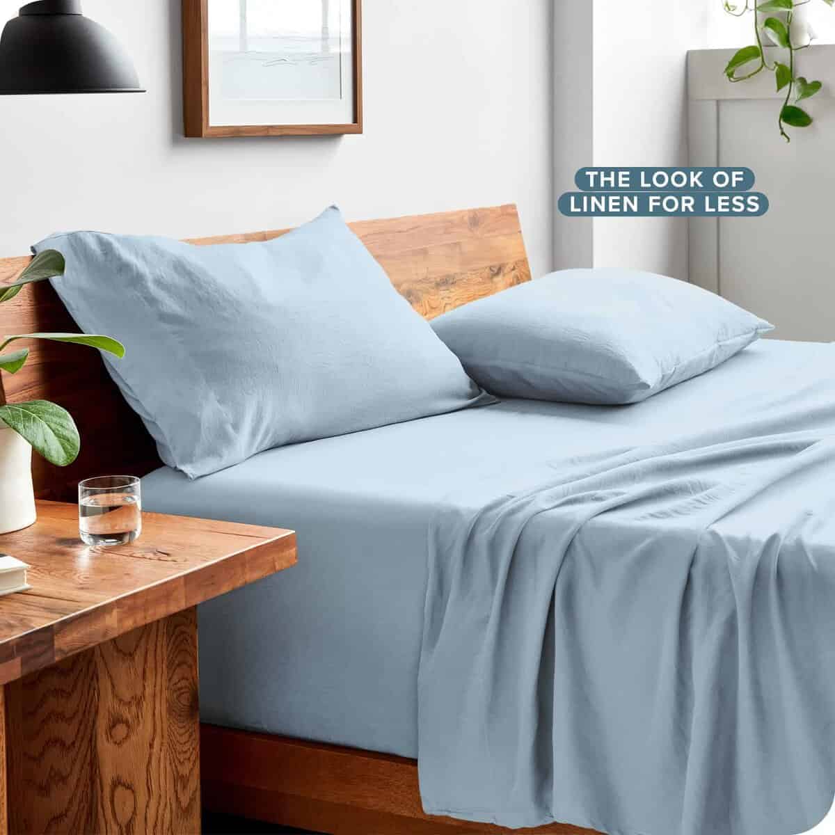 Juego de sábanas Bare Home Queen - Lujo 1800 -Cielo de Veran - Imagen 3