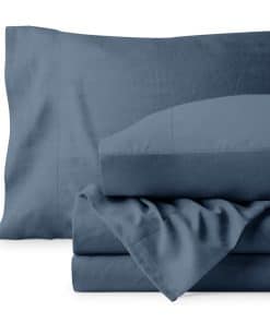 Juego de sábanas Twin XL Bare Home - Lujo 1800 -Mar de Berin