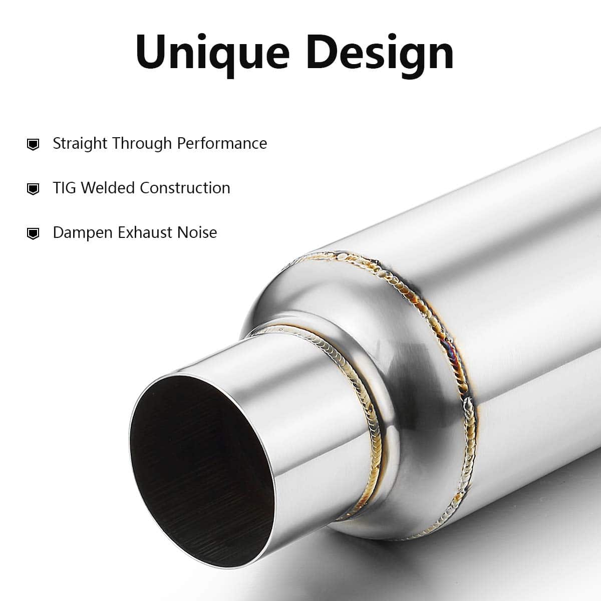 Resonador de Escape A-KARCK de 2.5 Pulgadas de Entrada, - Imagen 4