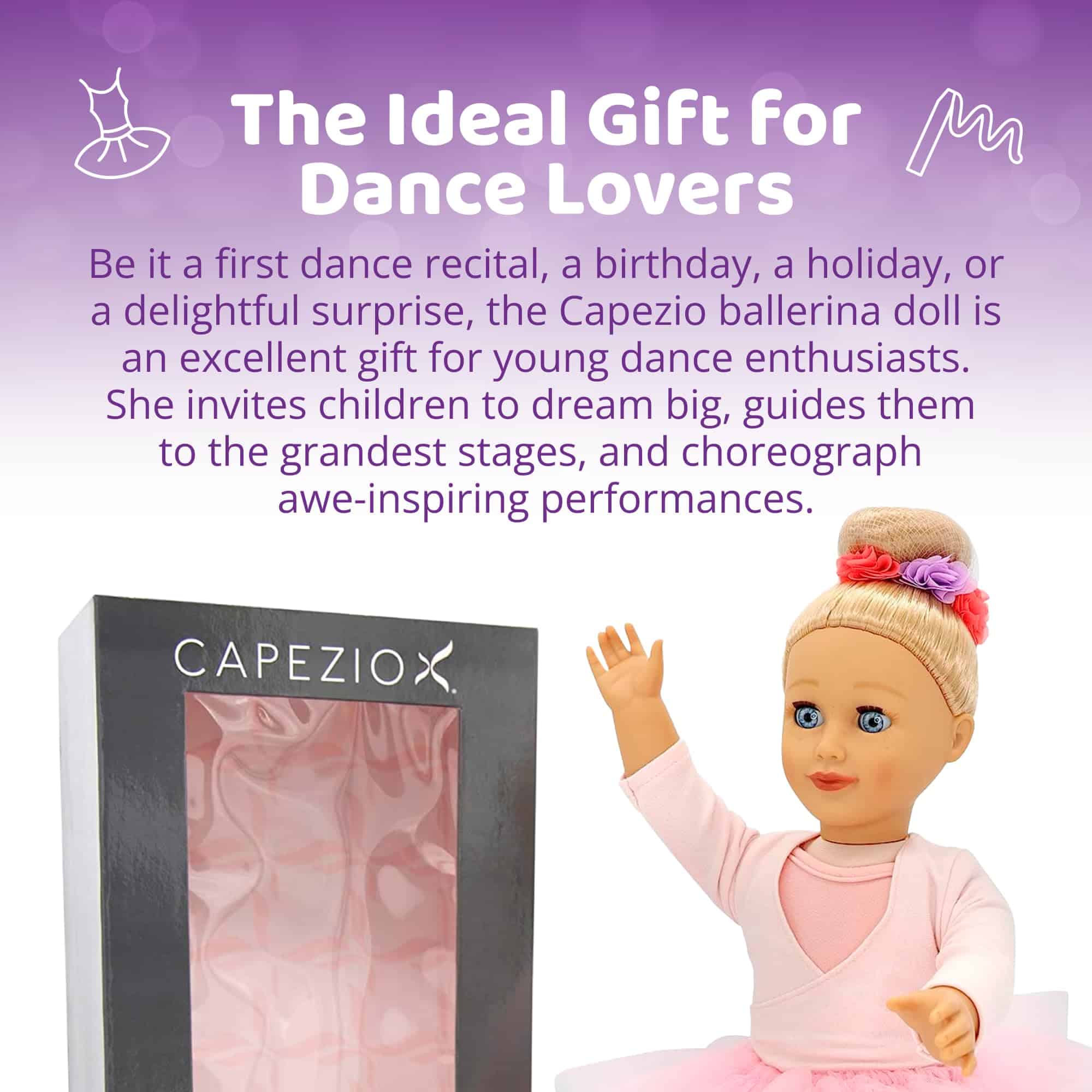 Muñeca Bailarina de 18 pulgadas - Muñeca con Cabello Rubio - Imagen 6