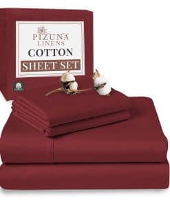 Juego de Sábanas Pizuna Pure 100% algodón -Rojo Río