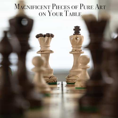 Juego de ajedrez europeo internacional junior hecho a mano - Imagen 9