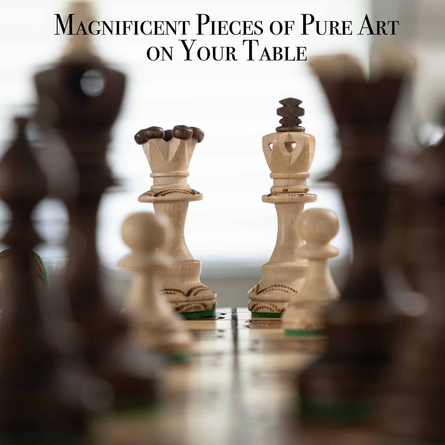 Juego de ajedrez europeo internacional junior hecho a mano - Imagen 6