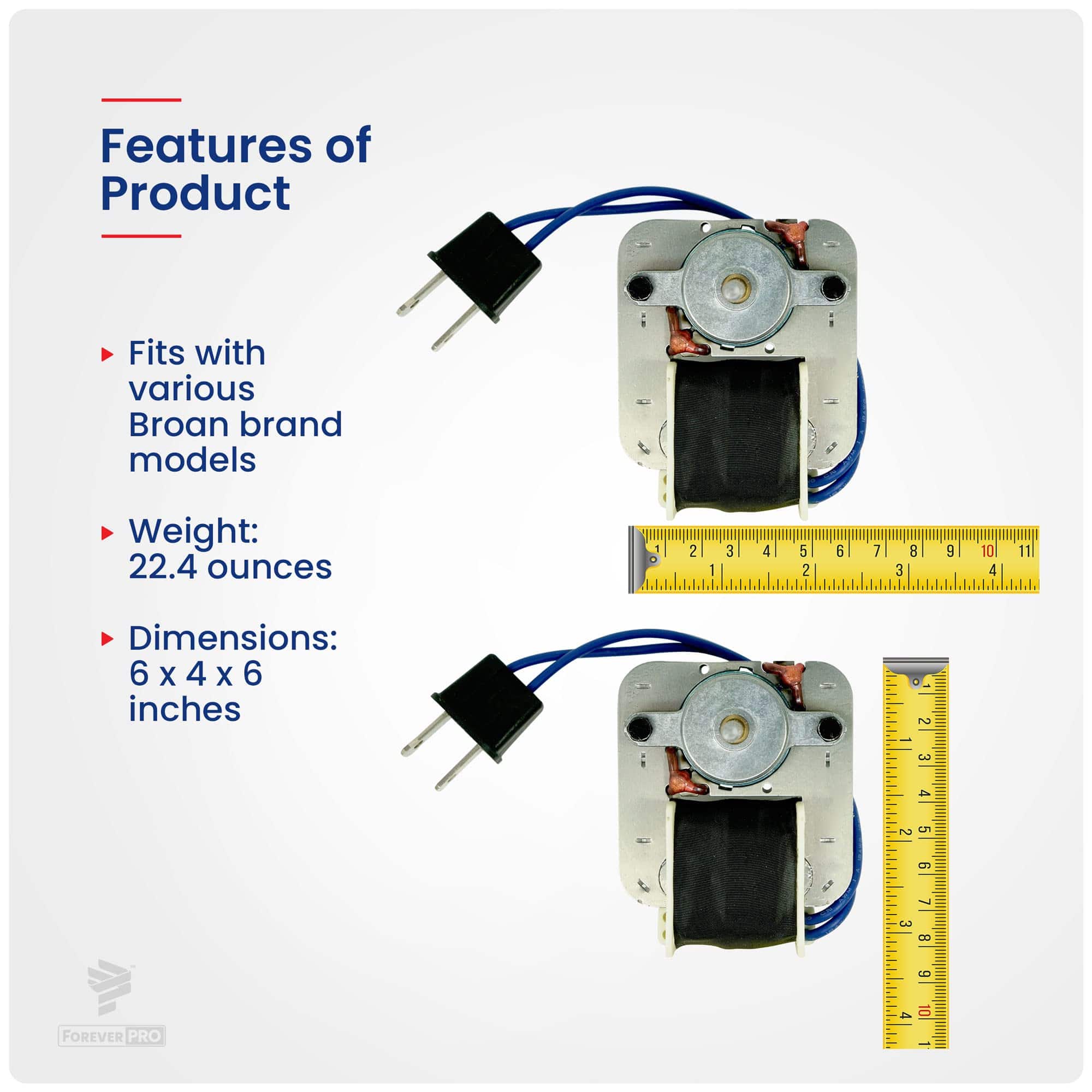 ForeverPRO S97012038 Motor para Electrodomésticos Broan - Imagen 6