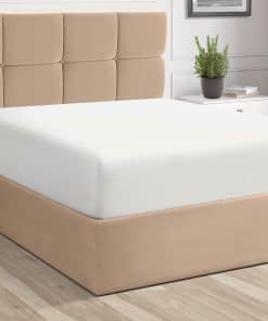 Sábana Ajustable Pizuna Pure 100% Algodón Queen Blanco