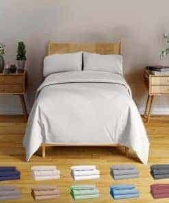 Juego de sábanas Twin BAMPURE Luxury Series 100% Viscosa