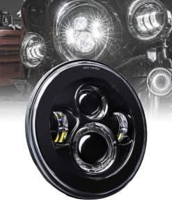 Faro LED de 7" para Harley Davidson [Acabado Negro] [4500