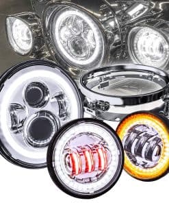Faro LED de 7"/4.5" para Harley Davidson + Soporte de