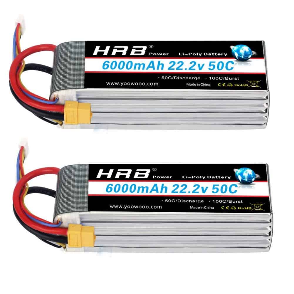 Batería de Lipo HRB 6S 6000mAh 22.2V 50C XT60 Batería de