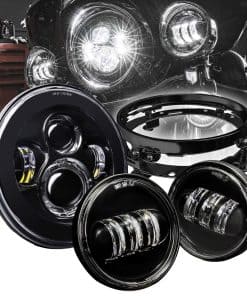 Faros LED de 7" con Luces de Paseo de 4.5" para Harley