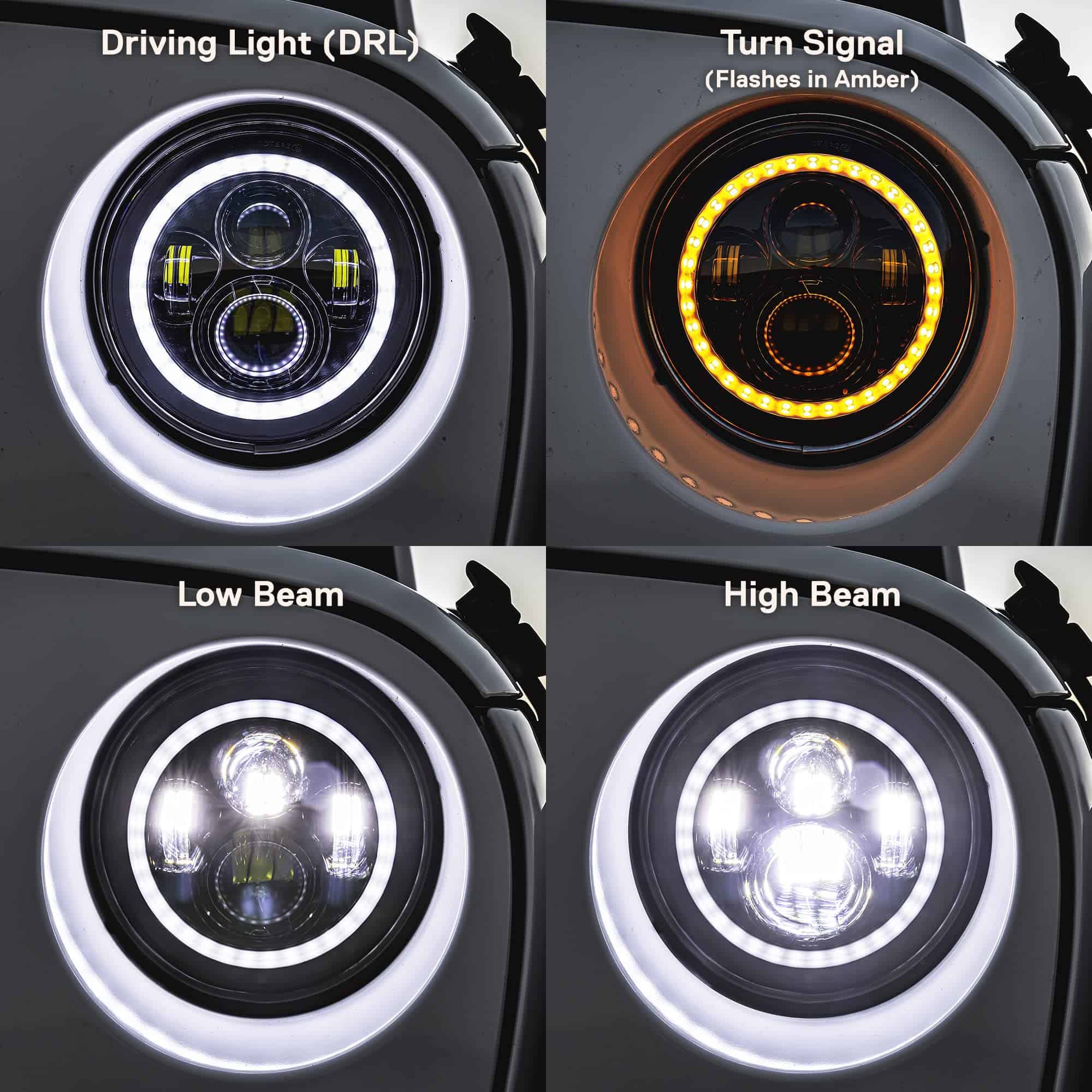 Juego de Faros LED TRUE MODS de 7 pulgadas H6024 + Faros de - Imagen 6