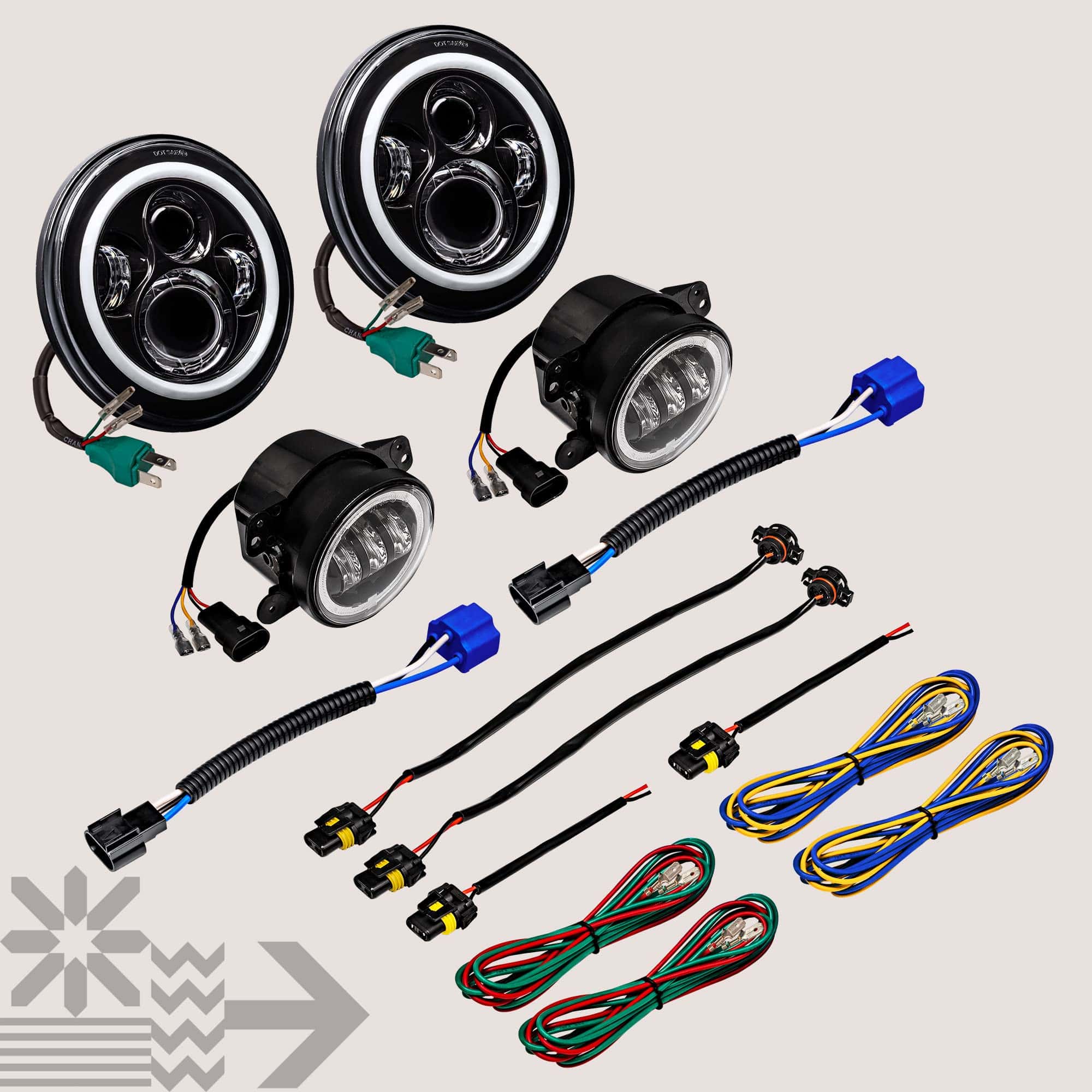 Juego de Faros LED TRUE MODS de 7 pulgadas H6024 + Faros de - Imagen 10