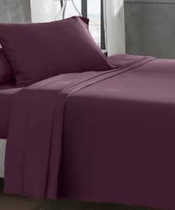 Juego de sábanas California Design Den -Ciruela Suave