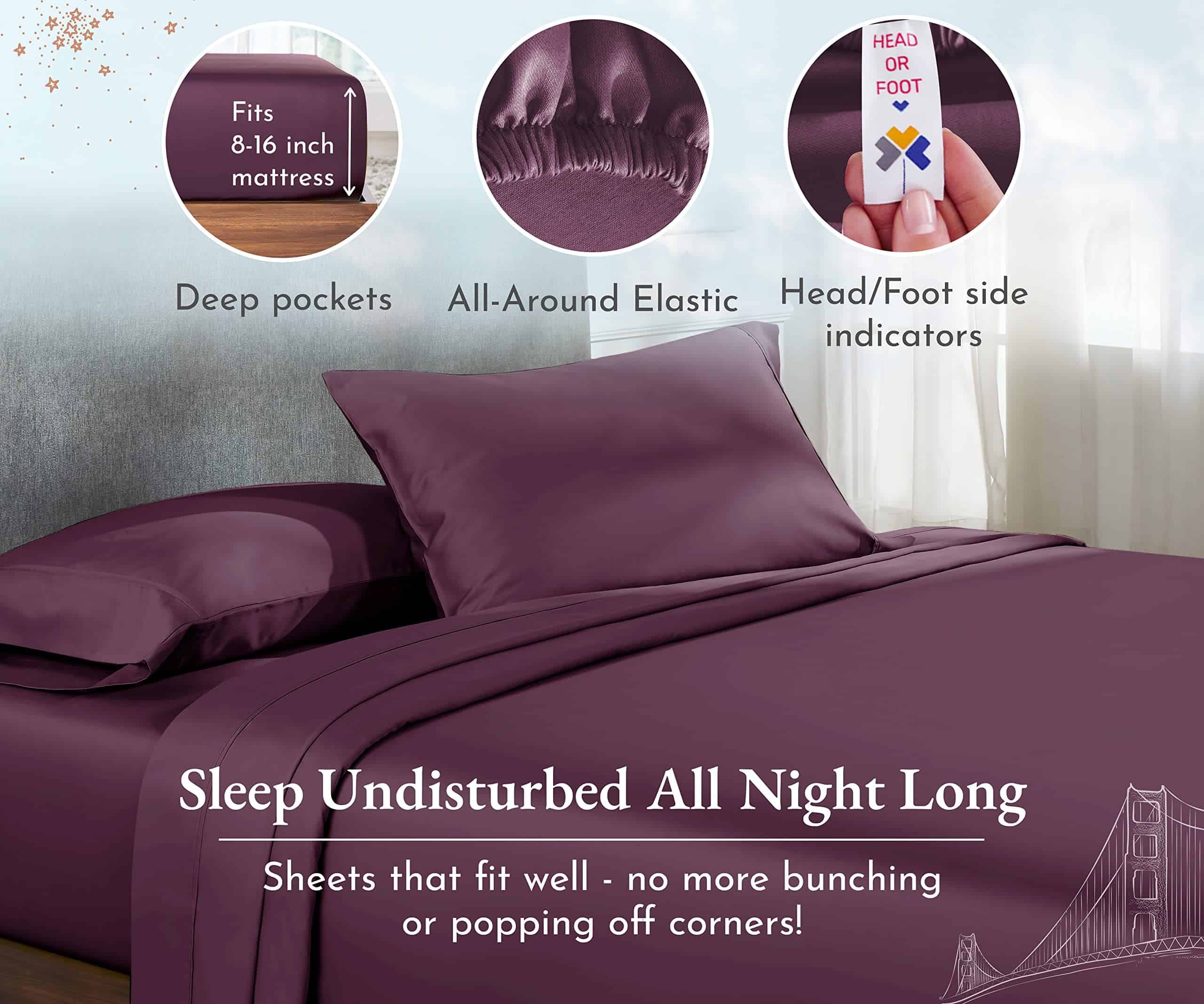 Juego de sábanas California Design Den -Soft Plum - Imagen 5