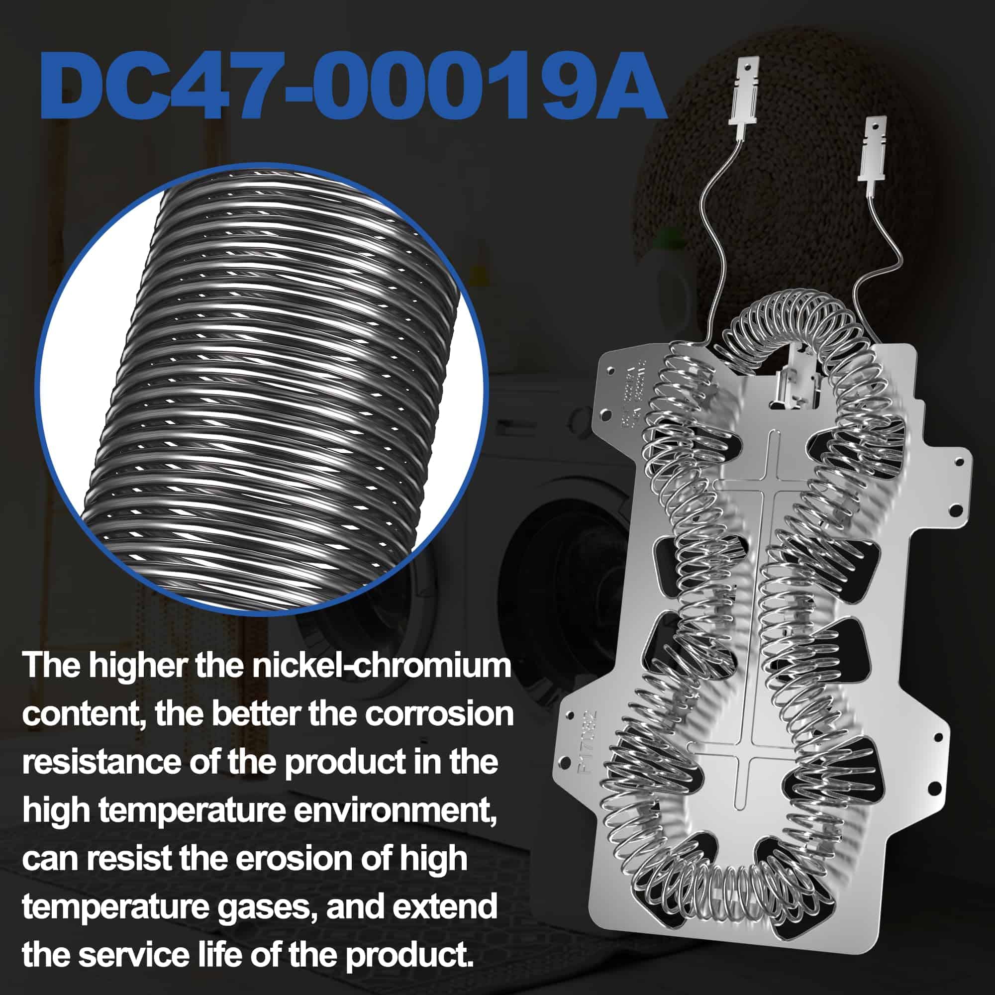 Elemento Calefactor para Secadora Romalon DC47-00019A - Imagen 5