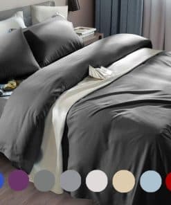 Juego de sábanas SONORO KATE de Microfibra -Gris Oscuro