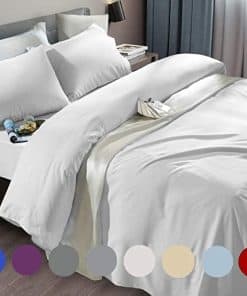 Juego de sábanas SONORO KATE de microfibra -Blanco