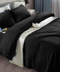 Juego de sábanas SONORO KATE de Microfibra -Negro