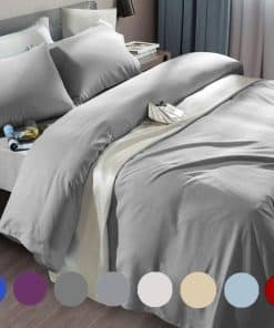 Juego de sábanas SONORO KATE de microfibra -Gris