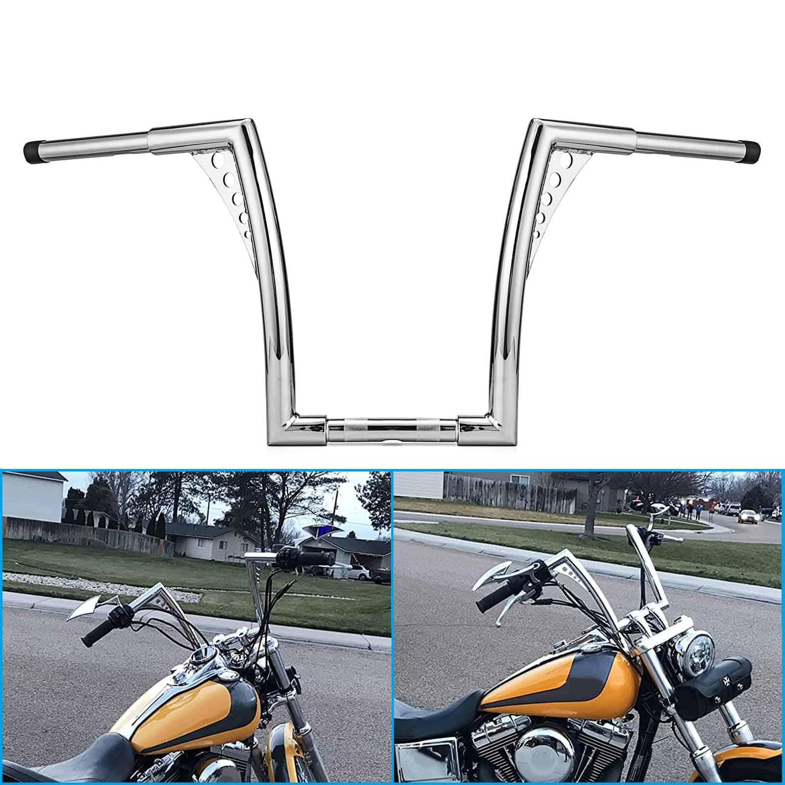 Manillar de 12" de Elevación Ape Hangers de 1-1/4" de