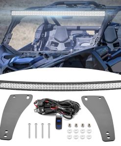 XJMOTO 50'' 288W Barra de luz LED curva Offroad con