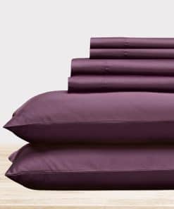 Juego de Sábanas California Design Den de 6 -Ciruela Suave
