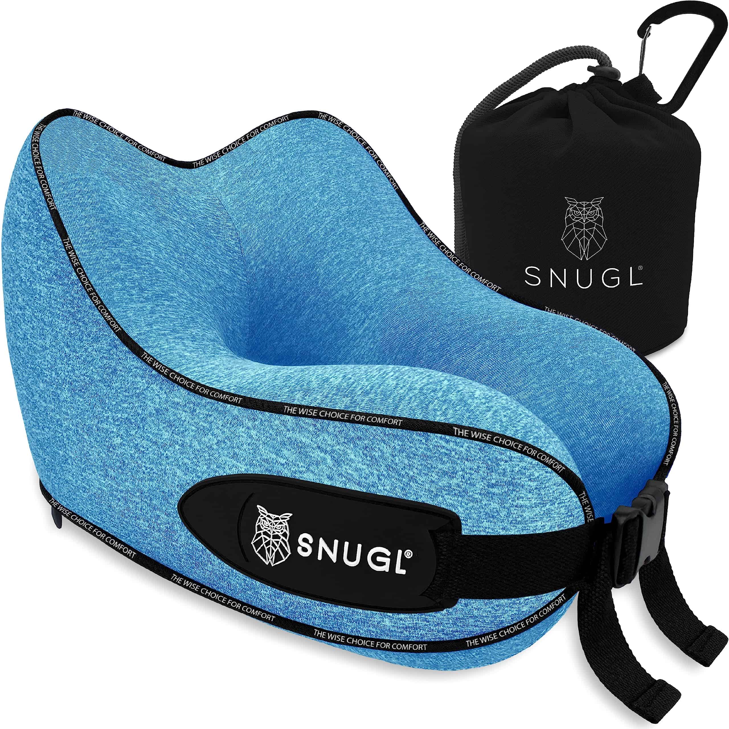 Almohada de Viaje SNUGL para Niños - Almohadas -Coral Azul