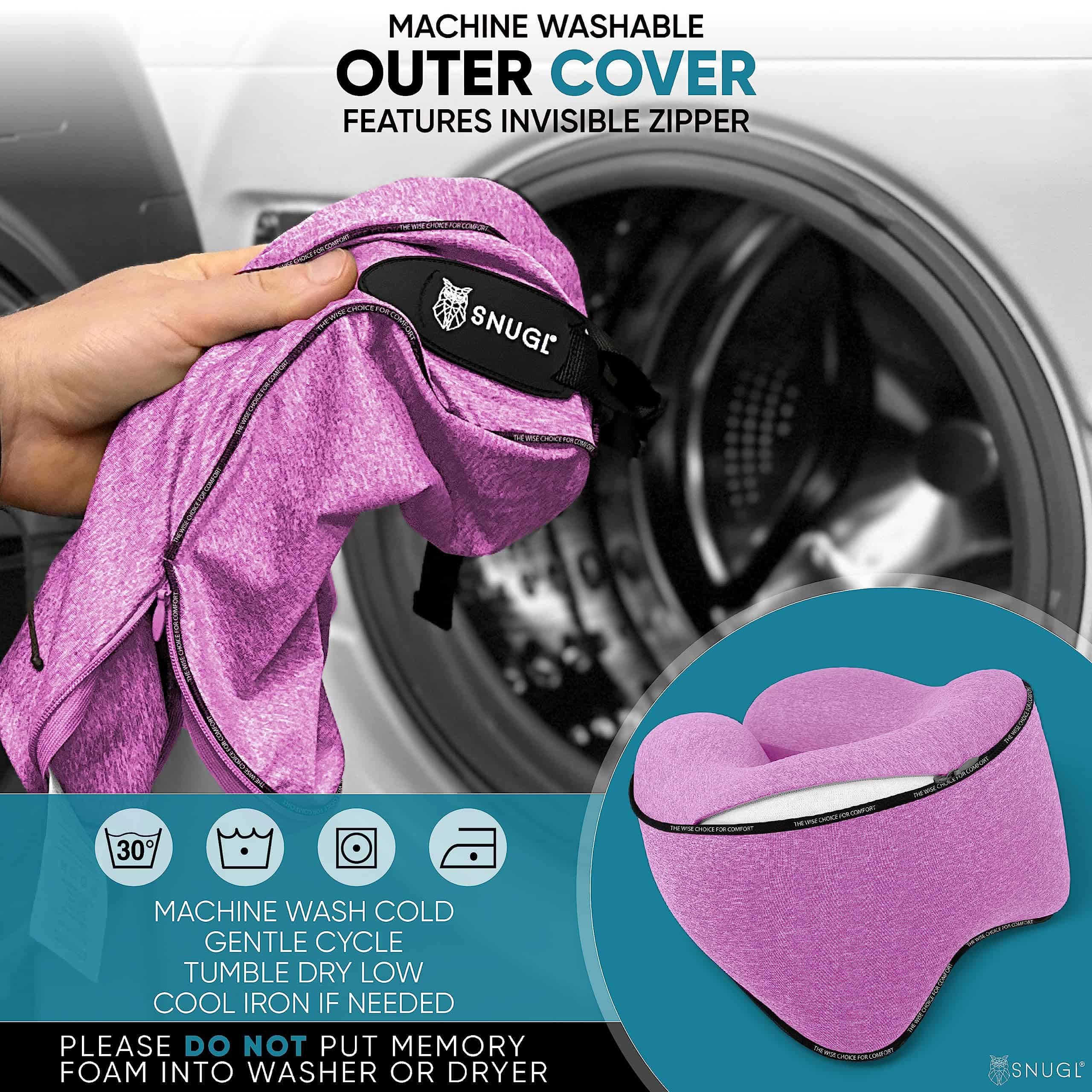 Almohada de Viaje SNUGL para Niños - Almohadas -Lila Morado - Imagen 7