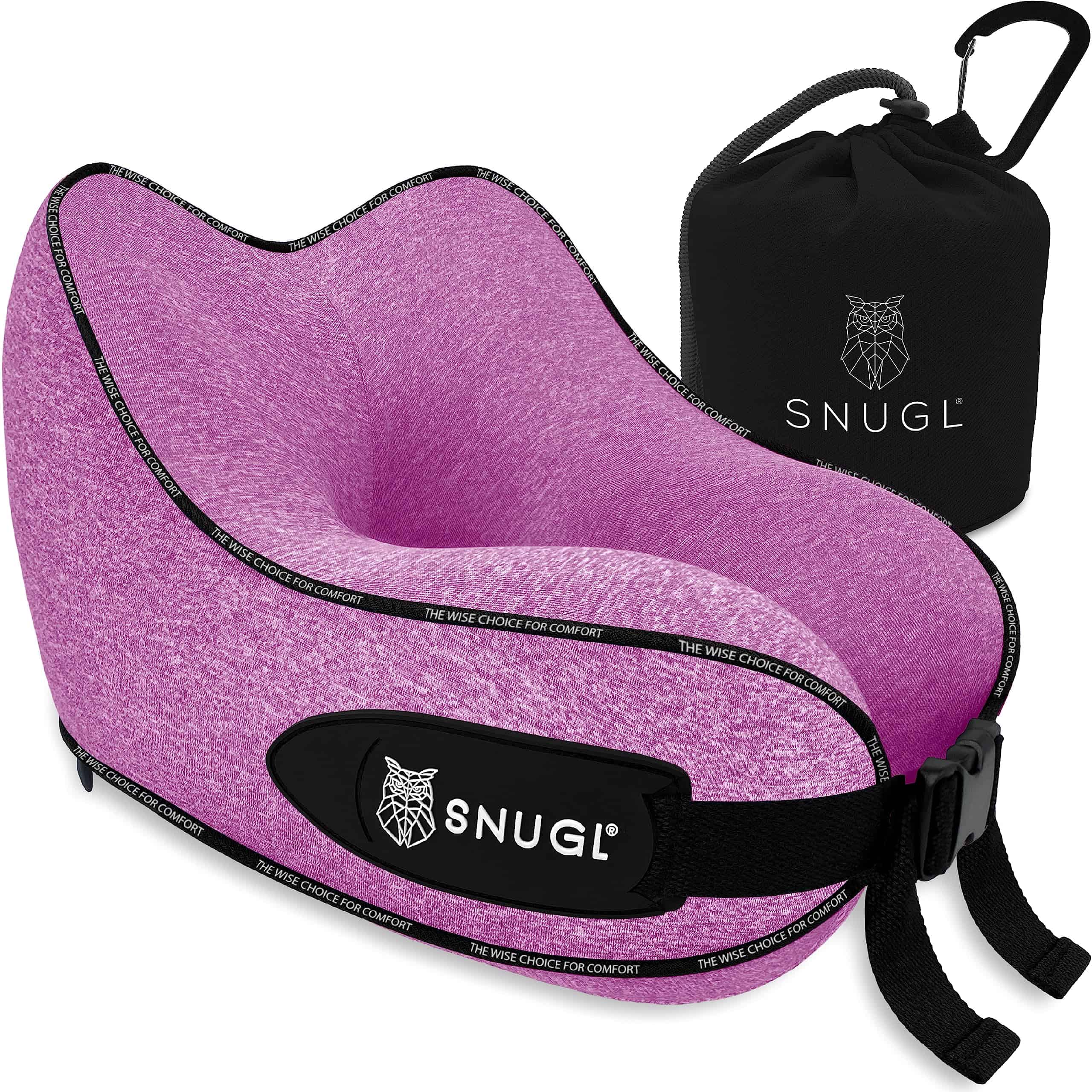Almohada de Viaje SNUGL para Niños - Almohadas -Lila Morado