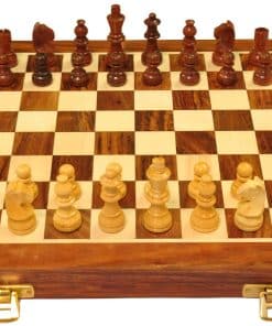 Juego de ajedrez de madera magnético PALM ROYAL HANDICRAFTS