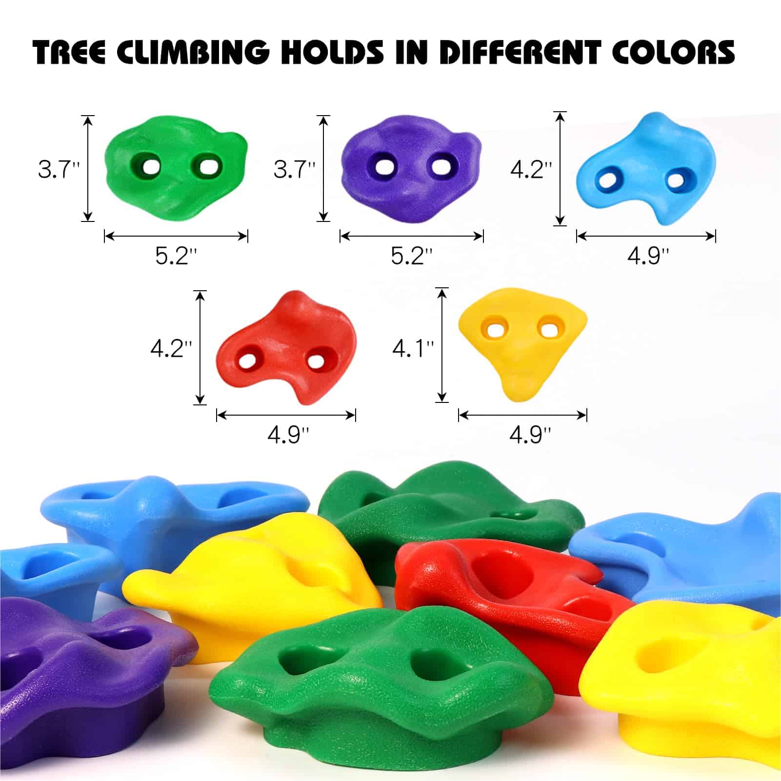 TOPNEW 12 Agarres de Escalada de Árbol para Niños, Adultos - Imagen 5