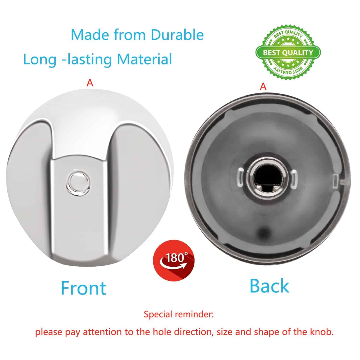 (Paquete de 5) Perilla de Control de Hornilla de Repuesto - Imagen 4