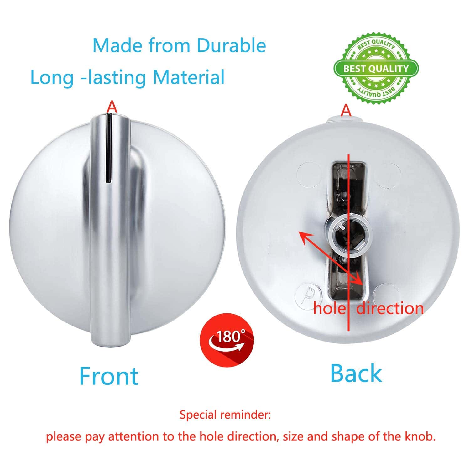 Paquete de 4 Perillas de Control de Quemadores 74010839 - Imagen 3