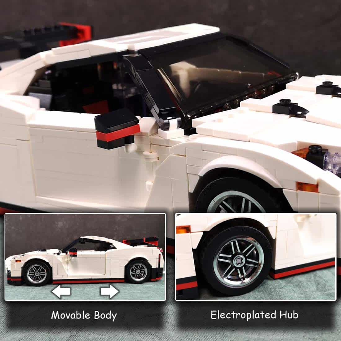 Nifeliz Mini Sports Car GTRS MOC Bloques de Construcción y - Imagen 7