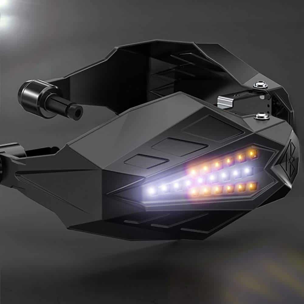 Protector de viento universal para motocicletas con luces