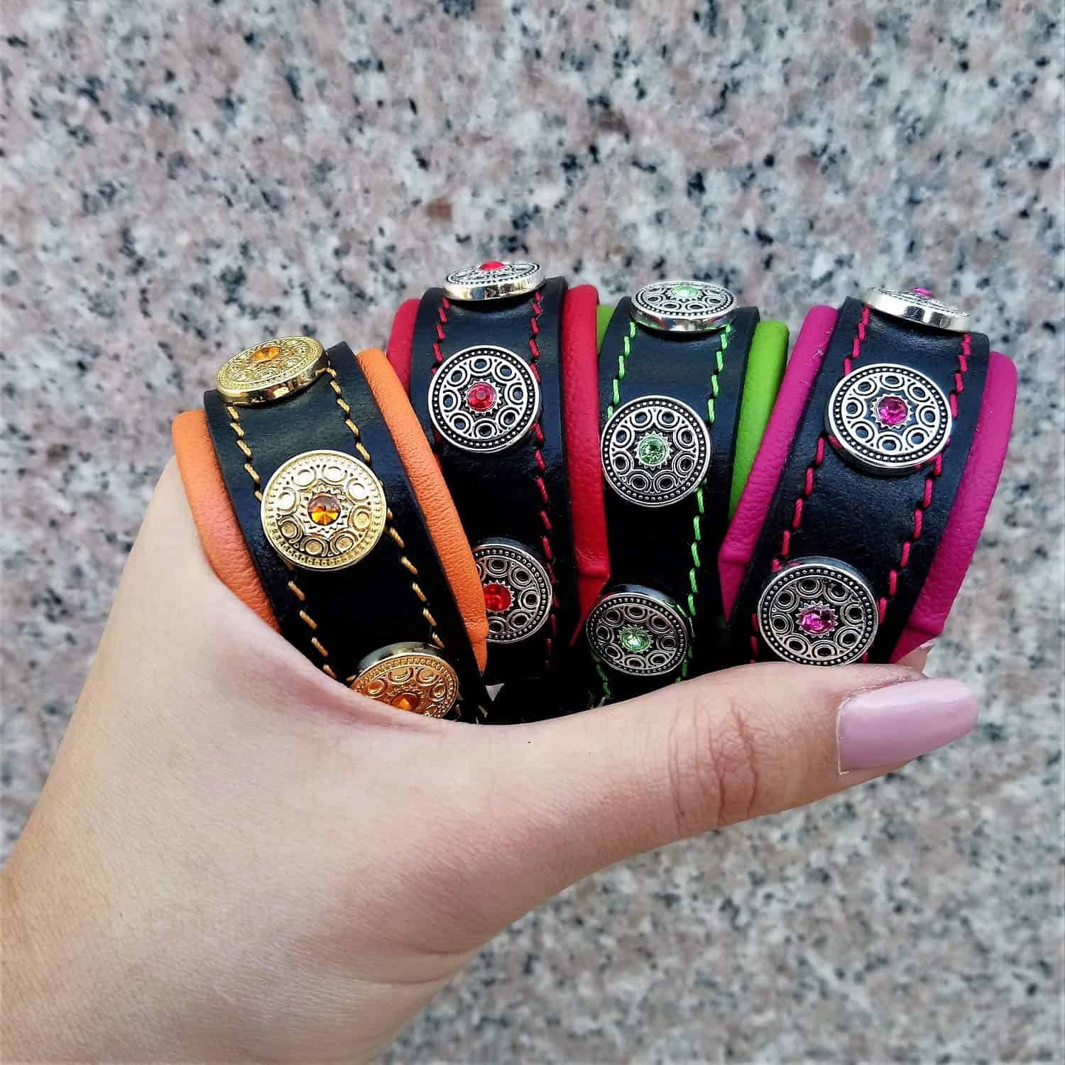 Collar de Cuero Genuino para Cachorro Bestia Bijou - Imagen 4