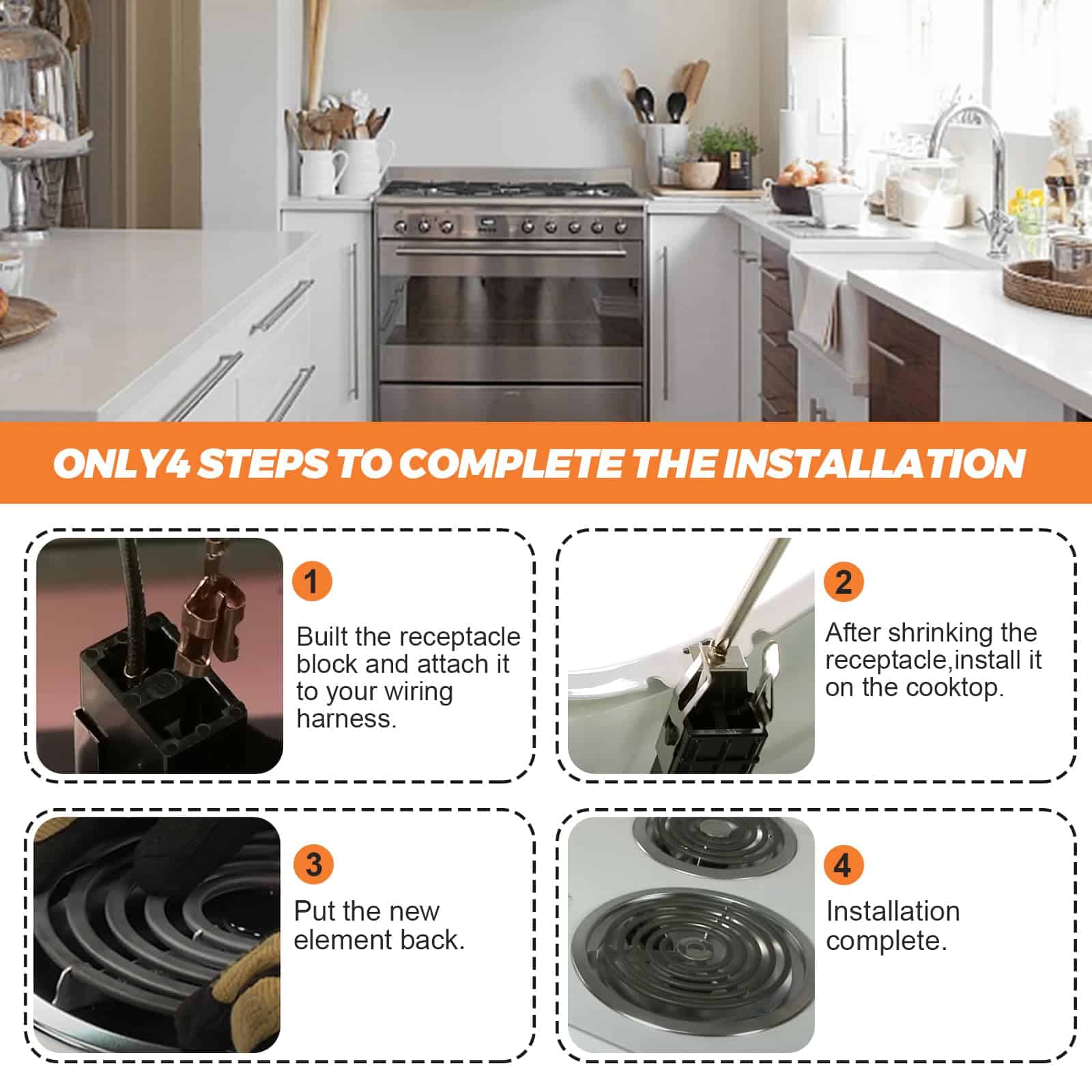 Juego de Unidades de Elementos de Quemador de Rango - Imagen 7