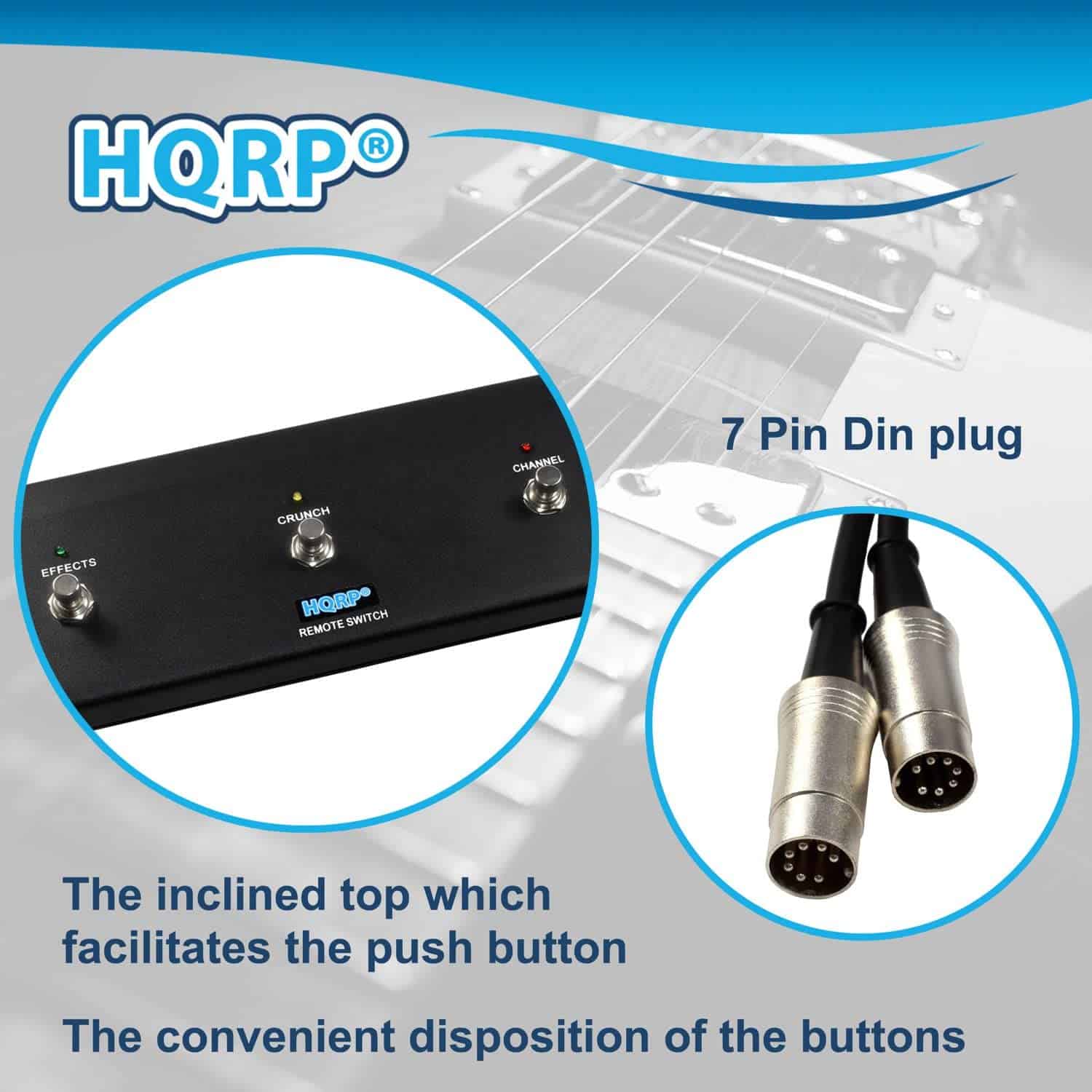 HQRP Pedal de Amplificador para Guitarra de 3 Botones para - Imagen 6