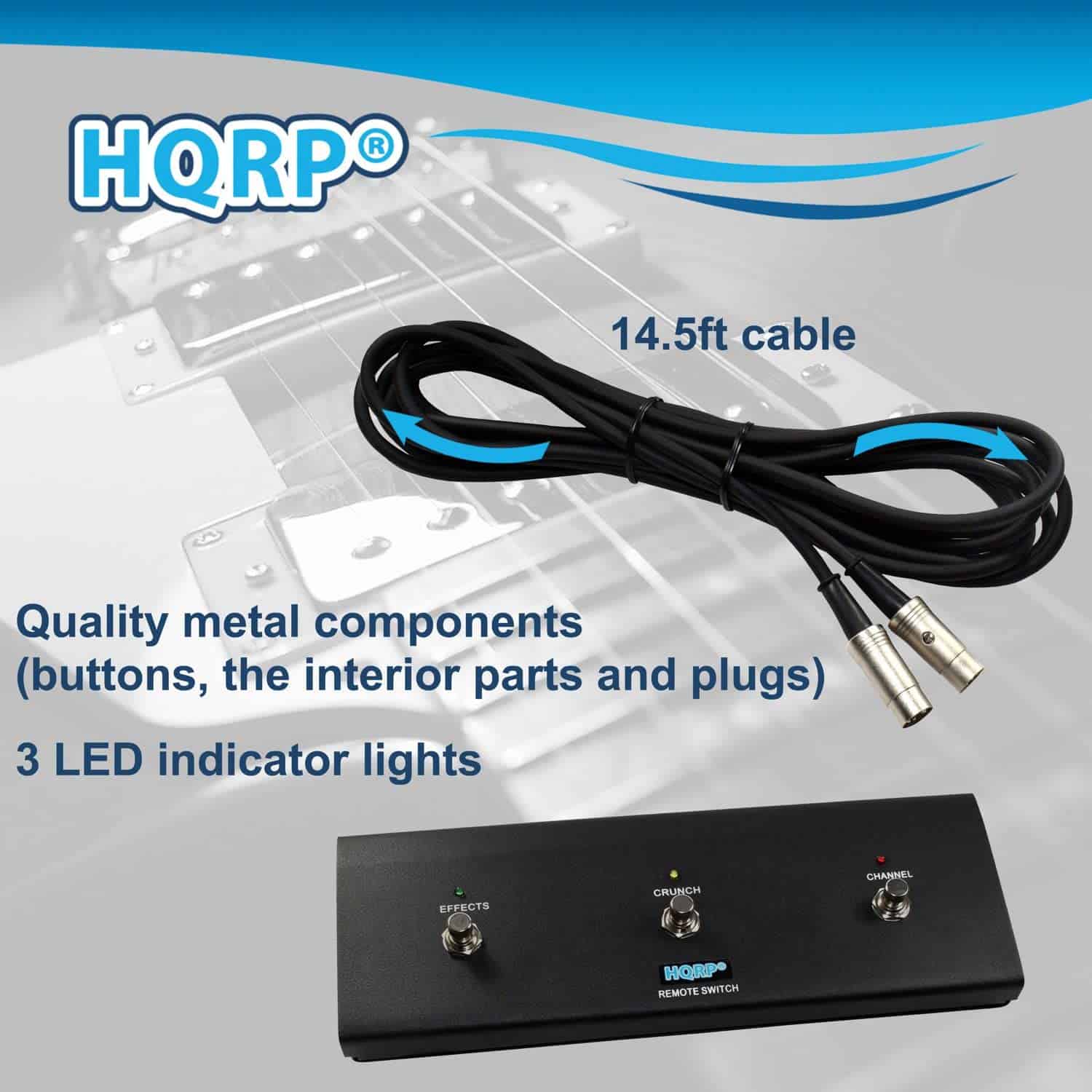 HQRP Pedal de Amplificador para Guitarra de 3 Botones para - Imagen 7